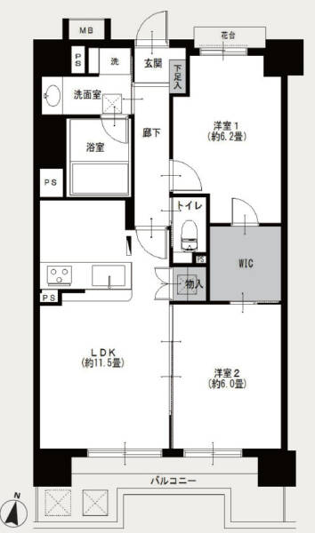 クリオ大森海岸壱番館503間取図
