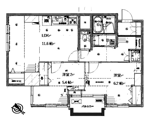 シャトー北品川603間取図