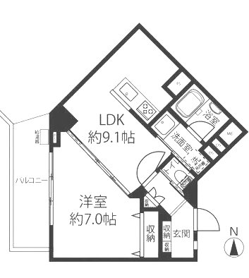 イトーピア桜台マンション307間取図