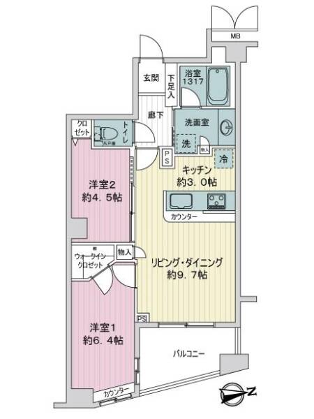 ルピナス大山グランドタワーｉステージ1102間取図