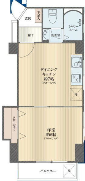 シャンボール南高円寺4階部分間取図
