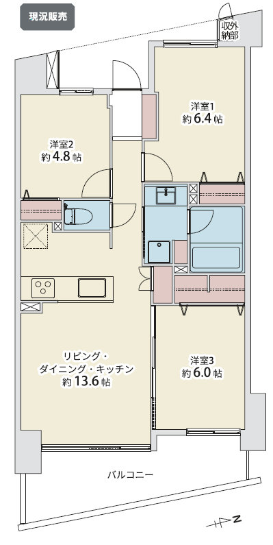 中野坂上パークホームズ508間取図