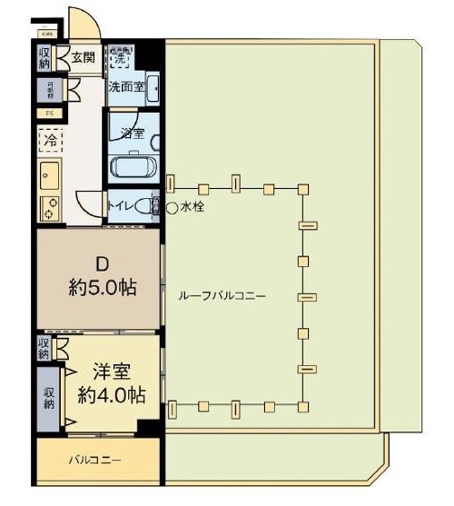 日神デュオステージ上板橋408間取図