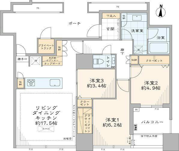 ワールドシティタワーズ2402間取図