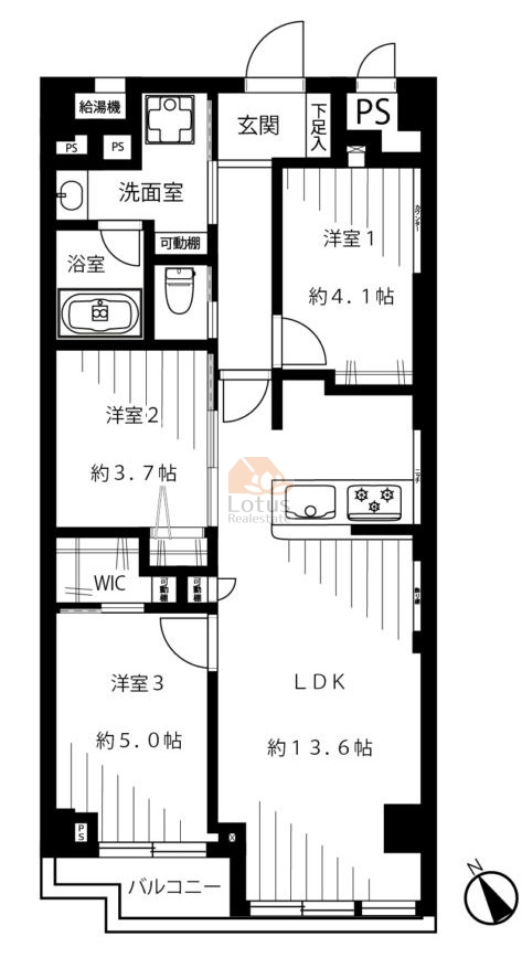 ジュネシオン平井503間取図