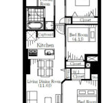 日商岩井弥生町マンション406 間取り