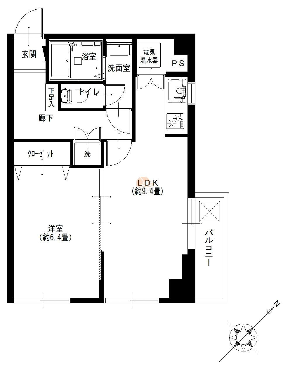 エクレール五反田501間取図