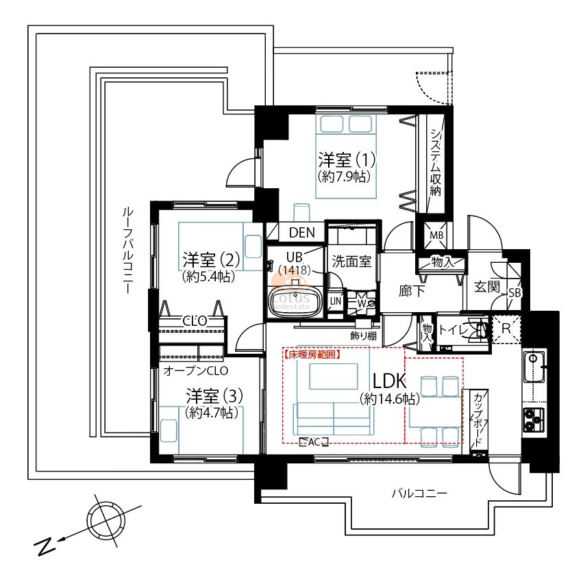 クラッシィハウス杉並方南町511間取図