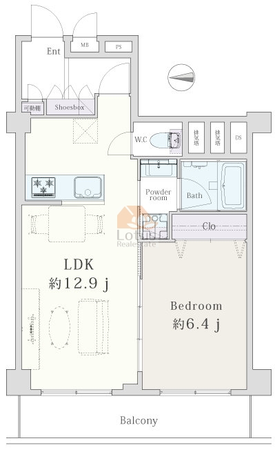 NK五反田コータース612間取図