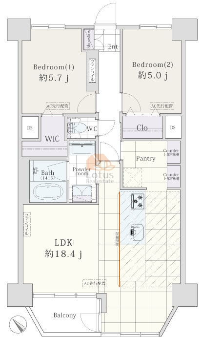目黒プラザ1305間取図