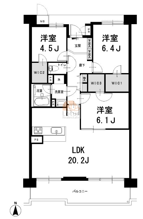 けやき通り南弐番館704間取図