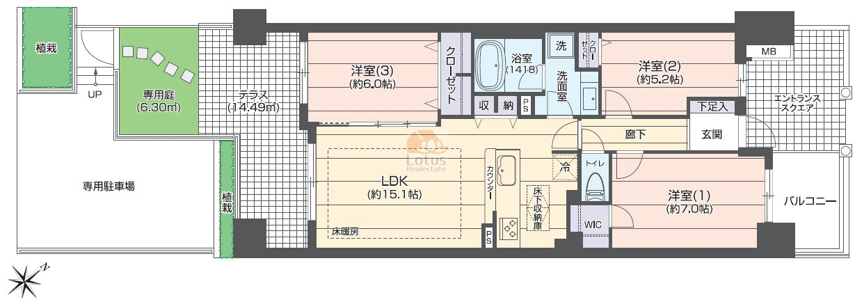 ときわ台メリーガーデン107間取図