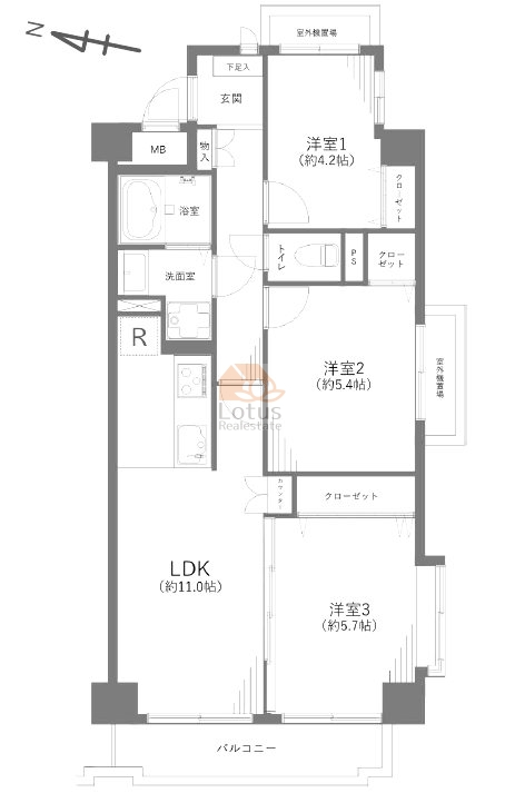 藤和シティコープ西新井201間取図