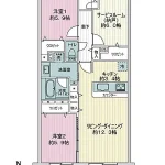 ライオンズマンション西葛西中央通り202 間取り