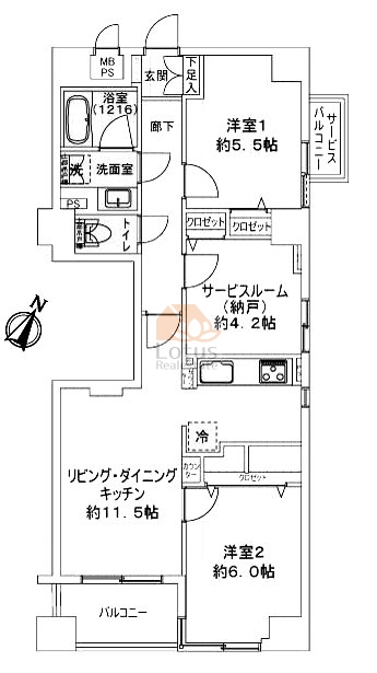 クイーンシティ両国403間取図