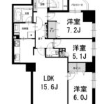 コスモ西葛西ロイヤルフォルム501 間取り