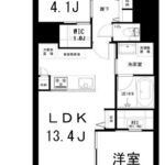 西蒲田スカイハイツ402 間取り