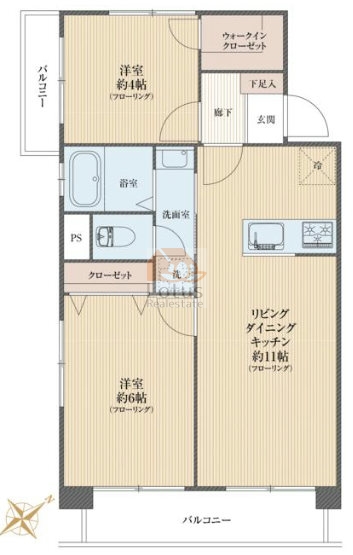 常盤台マイコーポ間取図