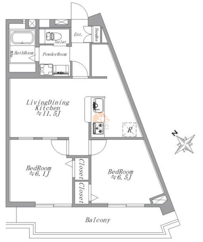 赤羽台四丁目住宅501間取図