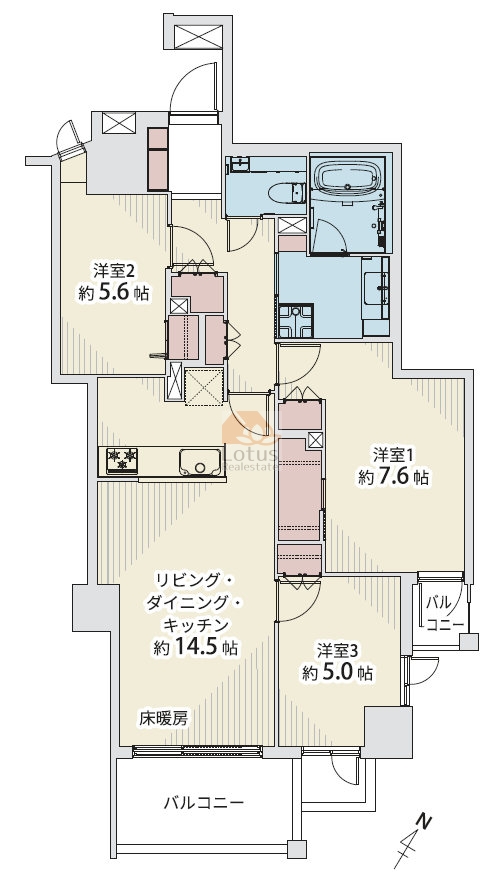 テラス加賀407間取図