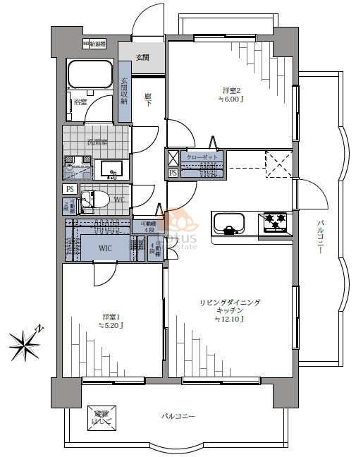 藤和シティホームズ神楽坂1002間取図