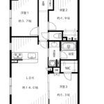 ライオンズマンション木根川中央公園303 間取り