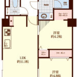 桜川グレースマンション409 間取り