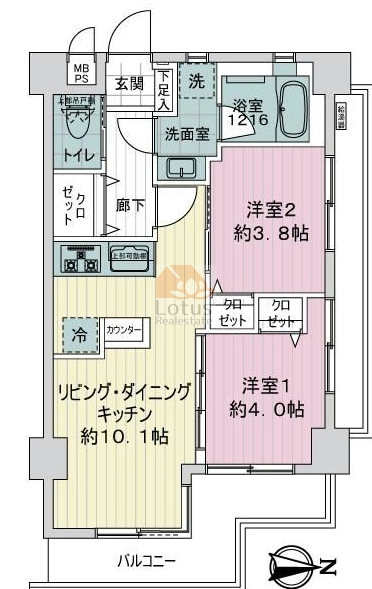 朝日プラザ旗の台501間取図