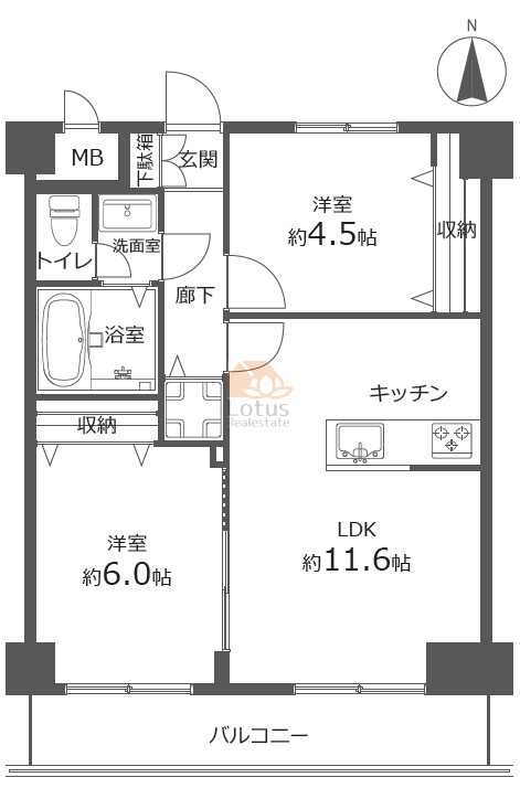 中銀亀戸マンシオン804間取図