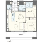 カテリーナ三田タワースイートE1308 間取り