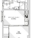 シャンボール第２大森703 間取り