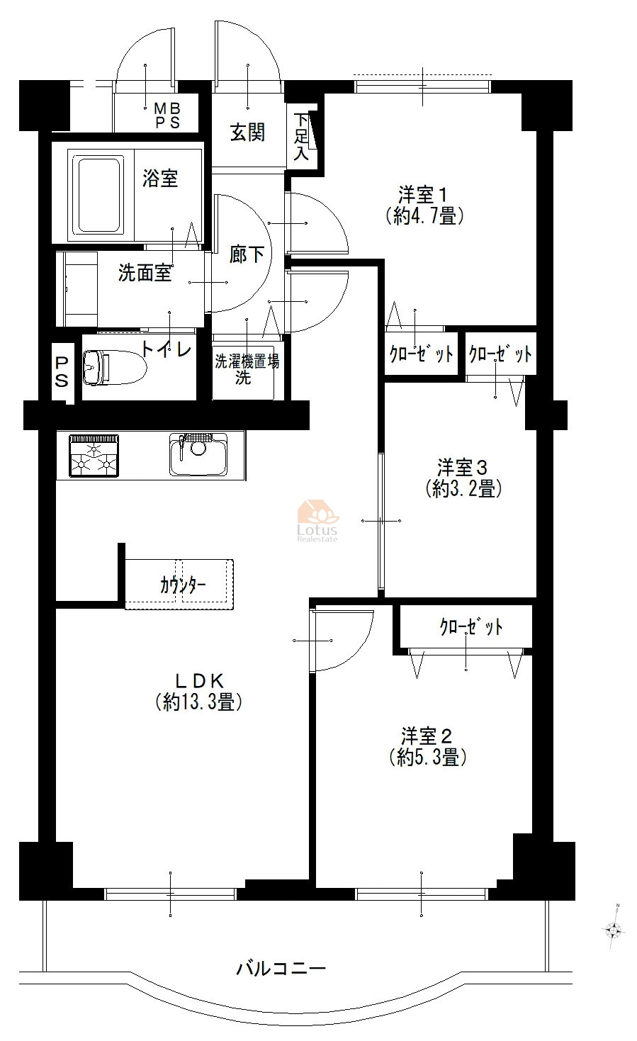 大森ハイツ(大田区)915間取図
