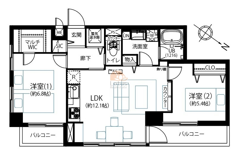 ライオンズマンション荻窪第2301間取図
