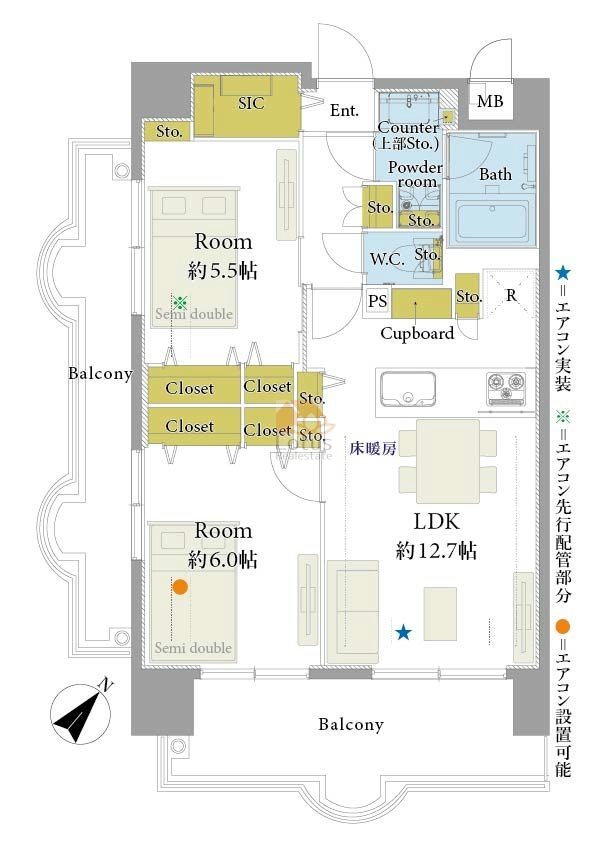 藤和シティホームズ神楽坂1001間取図