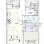 ボナハイツ中川1102 間取り