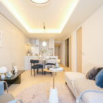 富久クロス5218富久クロスコンフォートタワー5218のリビング・ダイニング