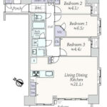 オーベル月島リバージュグラン803 間取り