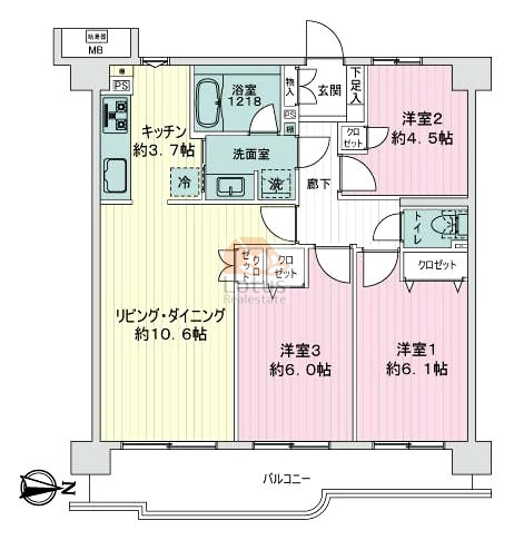 モアクレスト南小岩304間取図