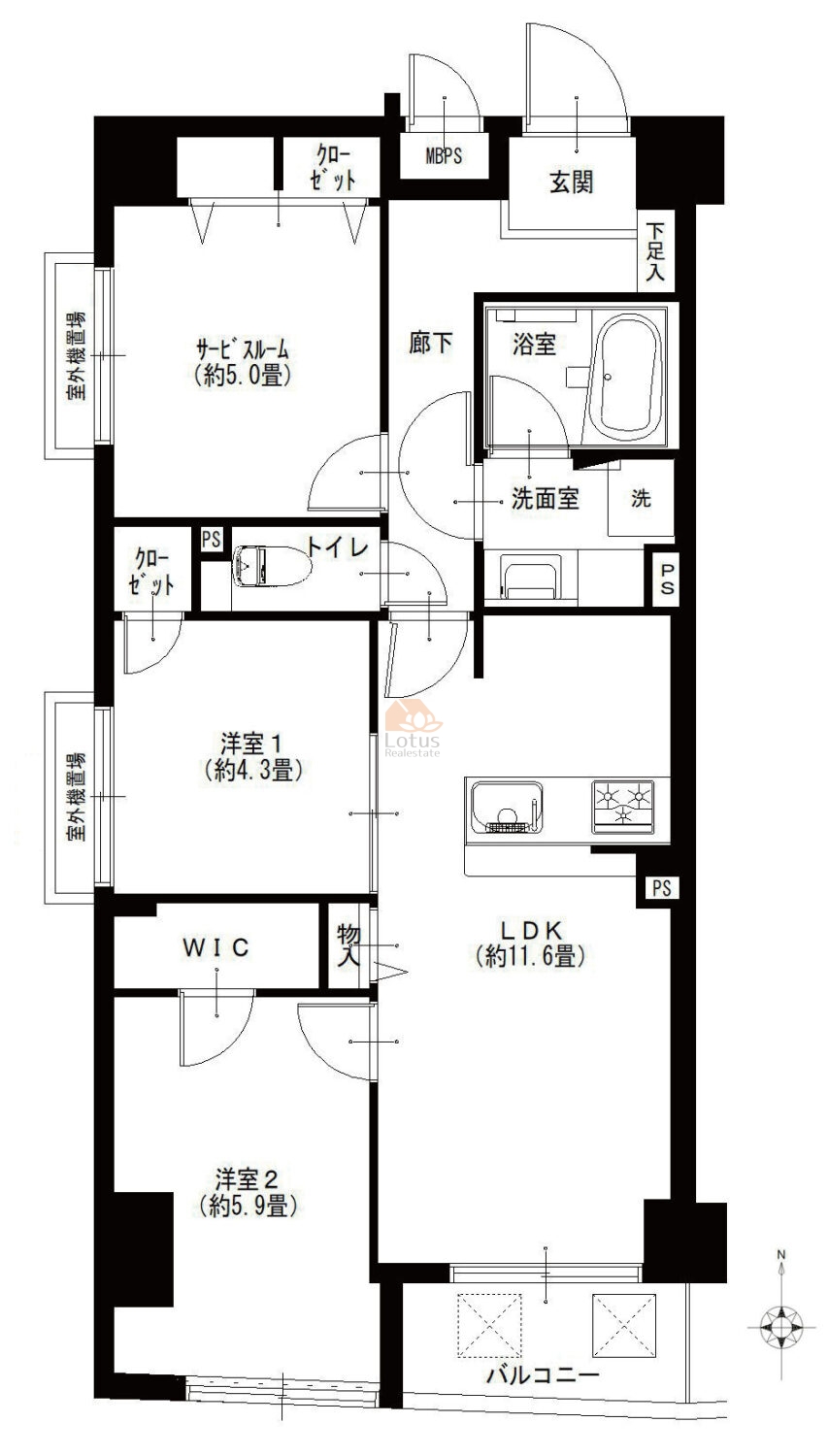 ランドステージ練馬202間取図