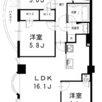 ジェイパーク戸越銀座ブランシェール201 間取り