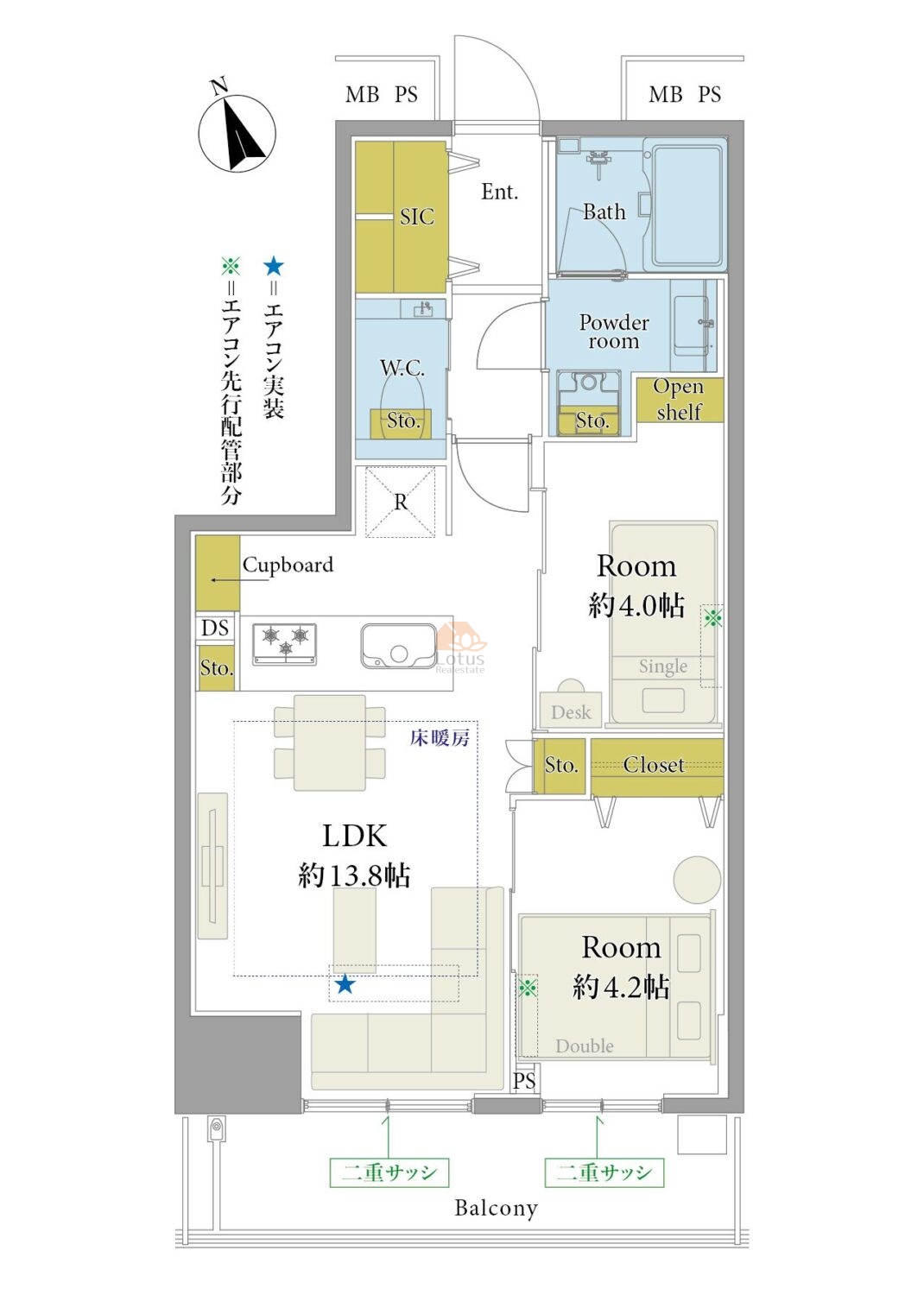 ザパークハウス新宿タワー711間取図
