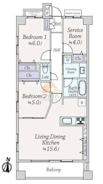 エスバイエルマンション信濃町501間取図