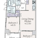 サンクタス四谷曙橋ルーセンシティ202 間取り