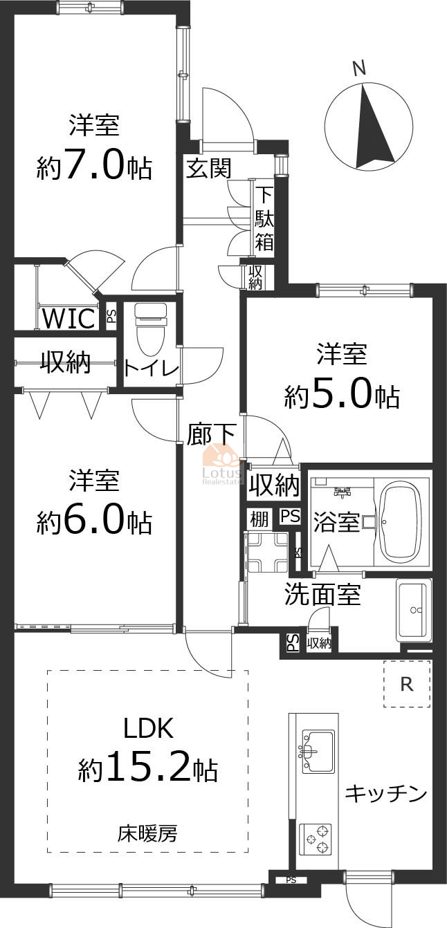 ディアステージ浮間公園リバーシア202間取図