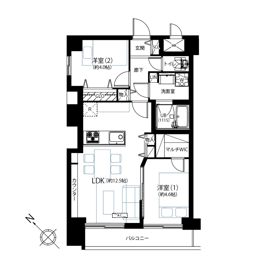 ハイネス巣鴨1002間取図