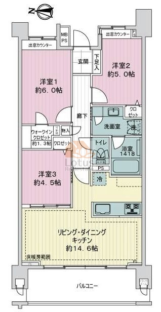 ライオンズ北小岩レジデンス204間取図