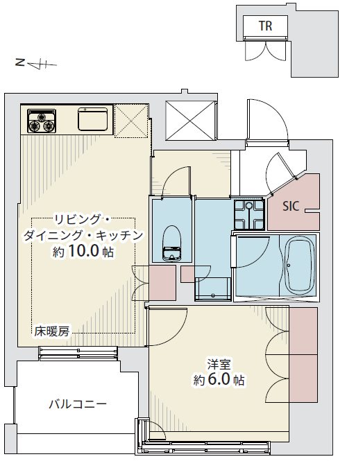 ライオンズ北千住マークレジデンス1102間取図