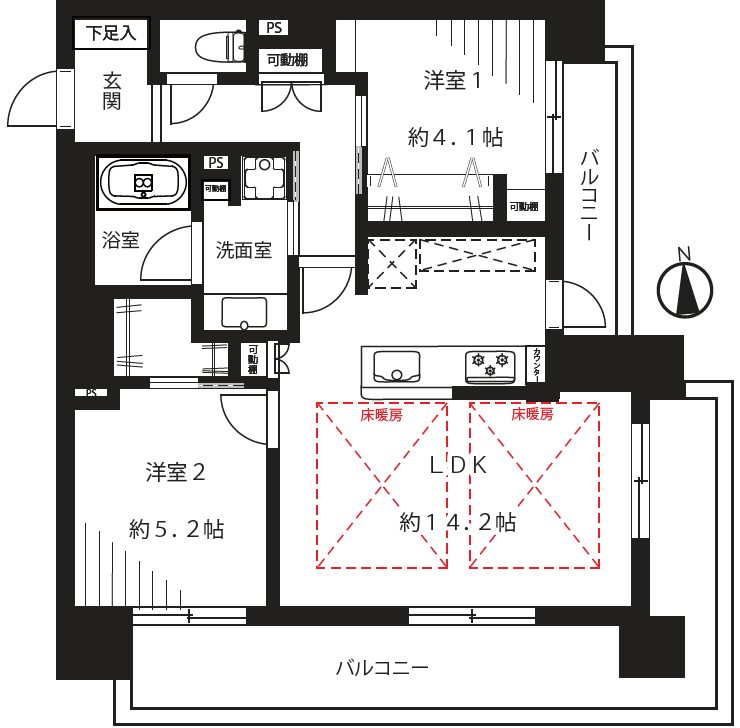 ファミール浅草シティウエスト902間取図