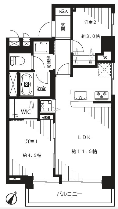 ベルディ早稲田東302間取図