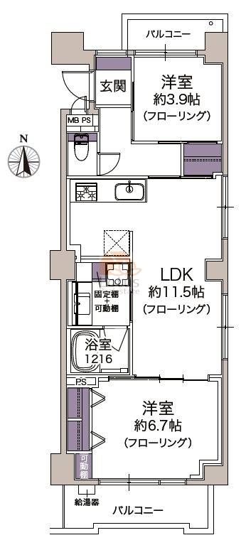 バロンハイツ大島803間取図